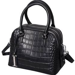 Aodijia Crocodile Pattern Bag Women's 2024 New Genuine Leather Handbag Women's Multi-layered Temperament Goddess Shoulder Crossbody Bag