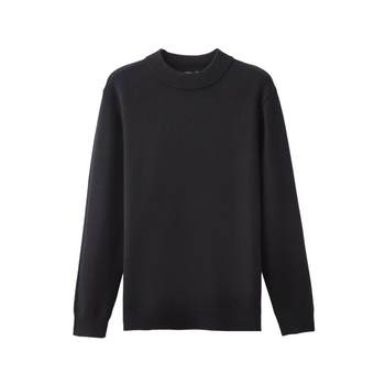 Sanfu 2025 winter new sweater men's warm skin imitation cashmere mid-collar slim sweater couple sweater 489190 Sanfu 2025 winter new sweater men's warm skin imitation cashmere mid-collar slim sweater couple sweater 489190