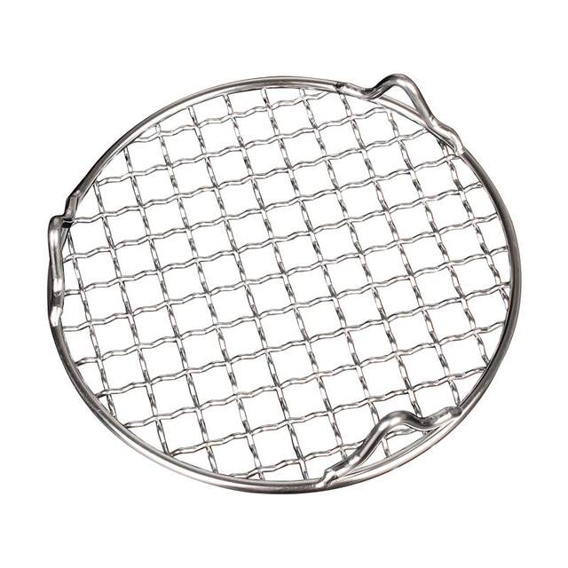 Round, thick Korean baking and barbecue net with feet