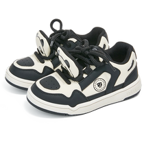 Tyrannis childrens shoes autumn new childrens sneakers boys black and white panda casual shoes soft bottom girls sports shoes