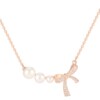 AJIDOU freshwater pearl necklace bow