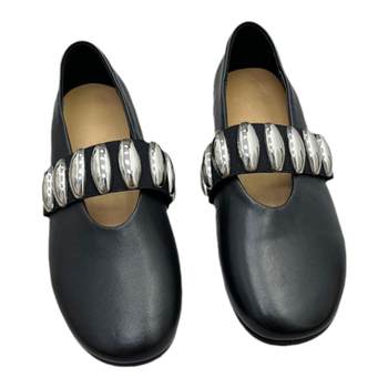 Sheepskin singles shoes flat mary jane ballerina shoes