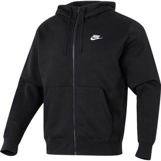 Nike nike jacket men's genuine 2025 winter new sportswear plus velvet hoodie warm jacket sweatshirt