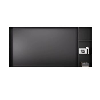 How to install stainless steel embedded suspended tv niche background wall 85/100 inch customization in the tv niche