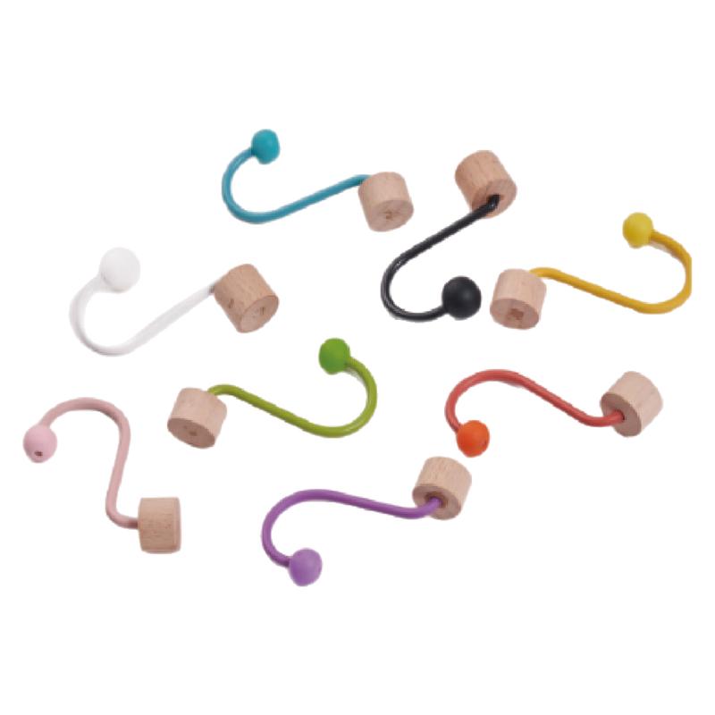 Wooden hole board S hook storage accessories 15mm