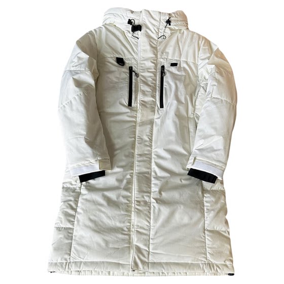Stock outdoor windproof and waterproof winter huge thick middle-length white duck down water-repellent work down jacket jacket

