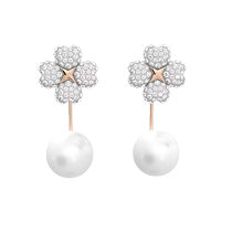 (Self-operated) Swarovski Latisha flower earrings womens gift jewelry earrings