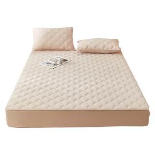 Jialiya washed cotton fitted sheet and thickened quilted bed cover