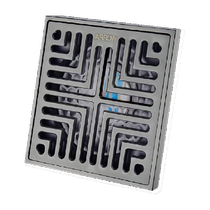 Wrigley Gun Gray All Copper Invisible Floor Drain Washing Machine Bathroom Shower Plus Rectangular Sewer Insect-proof and Odor-proof Device