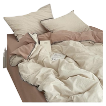 ins simple washed cotton quilt cover single piece pure cotton 100 double quilt cover 150x200x230 sheet 1 5 meters