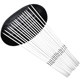 BBQ skewers stainless steel flat skewers barbecue utensils complete set