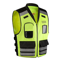 VOERH摩托车骑士行马甲装备安全反光赛车服马夹防摔护颈护具背心