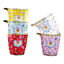 Enamel Color Ceramic Justice Cup Upscale Delicate Kungfu Tea Set With Tea Instrumental Tea Lid Bowl Tea Cup Tea Bowl Suit