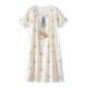 Cat man pure cotton couple pajamas can wear home clothes outside in summer