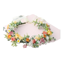 New fashionable ladies garland daisy rose crown artificial flower headband travel party gift bridal tiara for women
