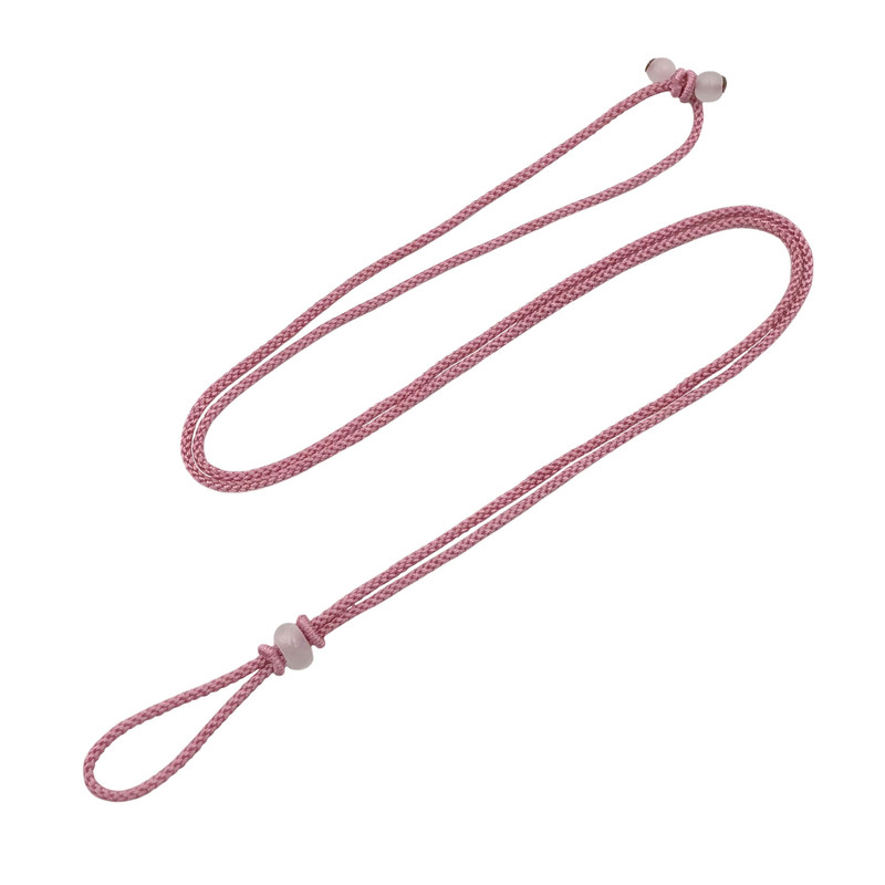 Hand braided straight through pendant lanyard