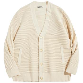 Rs flow stone men's fashion high-end drop knitted cardigan Rs flow stone men's fashion high-end drop knitted cardigan