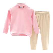 Plus velvet childrens thermal underwear German velvet suit boys and girls German velvet brushed autumn clothes and long pants for older children