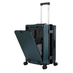 Navigator multifunctional suitcase ເປີດທາງຫນ້າສໍາລັບຜູ້ຊາຍແລະແມ່ຍິງ 20 ນິ້ວທົນທານແລະແຂງແຮງ boarding suitcase trolley ກອບອາລູມິນຽມເດີນທາງ