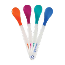 Imported from the United States Manqu Healthy Warm Spoon Food Spoon Anti-scalding and Discoloration Training Spoon Baby Silicone Spoon