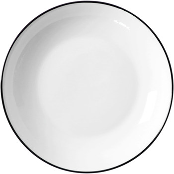 Plate ceramic nordic style white