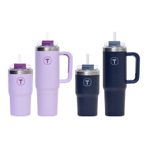 (Self-operated) Tupperware large T drinking cup large capacity cold insulation water cup office home car straw cup