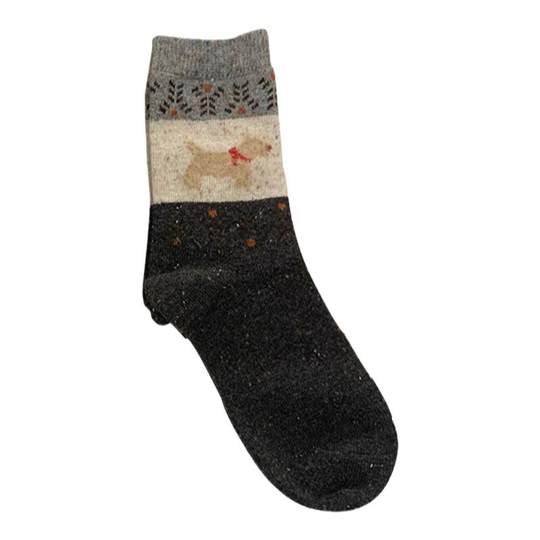 Women's warm anti-odor mid-calf socks