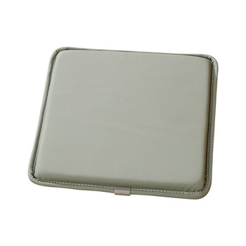 Leather light luxury solid color square cushion