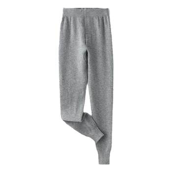 Men's and women's 100% wool trousers high-waisted medium-thick thermal trousers
