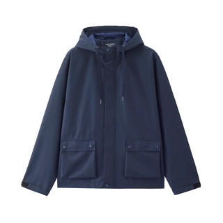 Giordano cargo pocket trench coat hooded