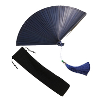 18cm all bamboo fan mini trumpet fan Japanese folding fan dance fan exquisite craft gift fan all black