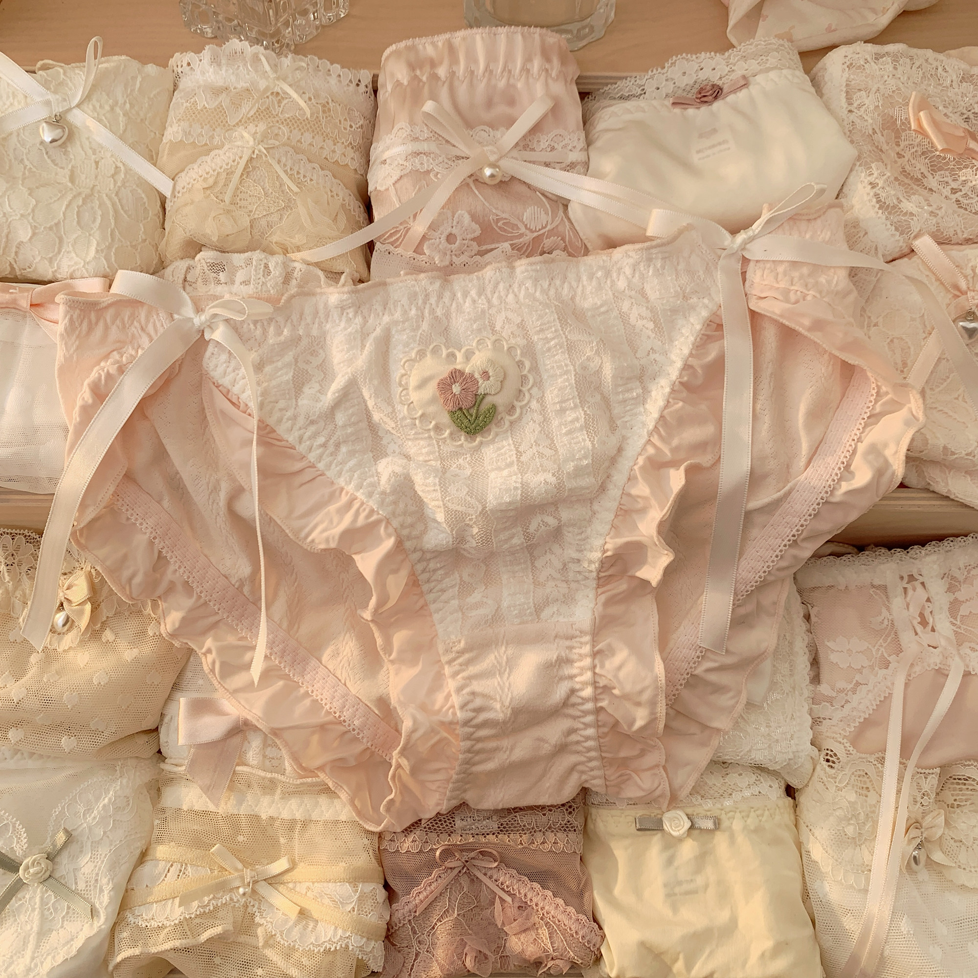 Mori Hiyori's Cute Women's Panties, 2026 New Style, High-Value, Pure and Sweet with Bow, Women's Triangle Panties