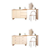 Wanyu dressing table cream style log style dressing table drawer cabinet integrated dressing table bedroom modern simple dressing table