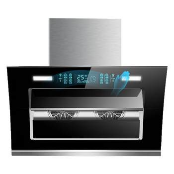 Range hood dual motor oil suction machine large suction range hood home kitchen side suction rental room powerful exhaust fan