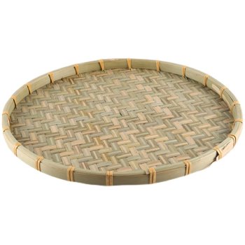 Bamboo weaving bamboo products household round storage basket drying