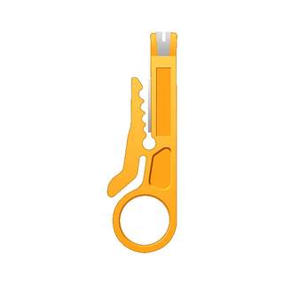 Cuchillo pelador de cables pequeño amarillo, herramienta de cableado, cuchillo pelador