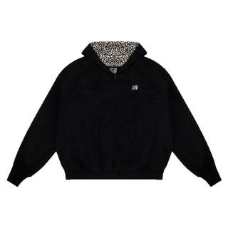 FDR官方店 7A抗菌耳朵豹纹连帽卫衣外套男女秋季美式蓄热锁温上衣 FDR官方店 7A抗菌耳朵豹纹连帽卫衣外套男女秋季美式蓄热锁温上衣