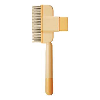 General-purpose fine-tooth needle comb for cats and dogs to detangle and remove floating hair.