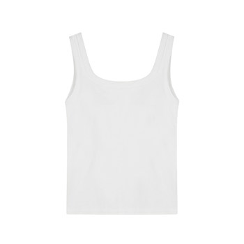 White suspender vest for women, slim and short inner bottoming shirt, autumn and winter, wear sports top with chest pads, trendy