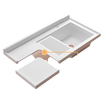 Malibo balcony laundry pool with washboard basin integrated granite outdoor courtyard home wash sink MX05