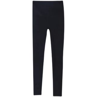 Printed black water-gloss socks leggings are super slim