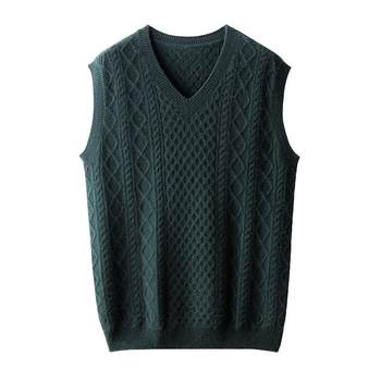 Men's thickened 100% pure cashmere sweater vest Men's thickened 100% pure cashmere sweater vest