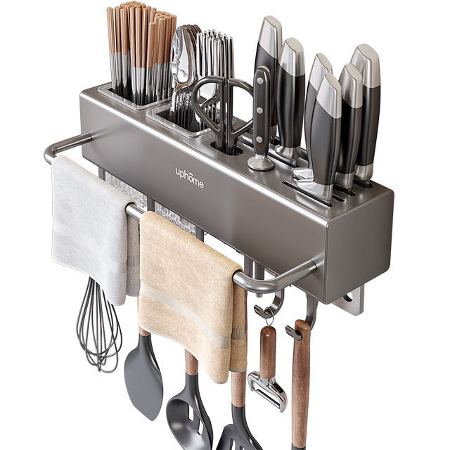 Anti-rust punch-free storage rack with rod and hook, removable and washable