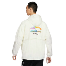 Nike Mens Hooded Woven Jacket Summer New Watercolor Pattern Thin Mesh Jacket HF6170-133