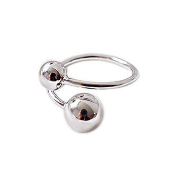 ສະບັບພາສາເກົາຫຼີ S925 sterling silver mini trendy style ຄົນອັບເດດ: ງ່າຍດາຍ polygonal ສ່ວນບຸກຄົນເປີດວົງແຫວນ