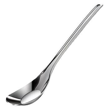 Stainless steel food grade ingot spoon long handle children's baby eating spoon soup spoon household small soup spoon