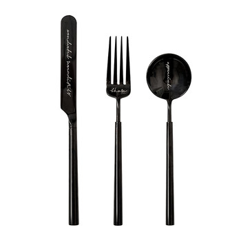 Minimalist 304 stainless steel advanced ceremony knife and fork spoon