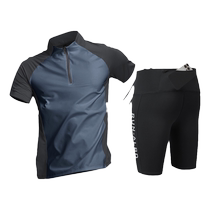 Cycling clothing mens mountain road cycling suit ice silk summer short-sleeved shorts tight sports pants