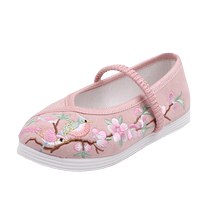 Old Beijing childrens handmade cloth shoes Hanfu girls ancient style costume student shoes dance embroidery ethnic style embroidered shoes
