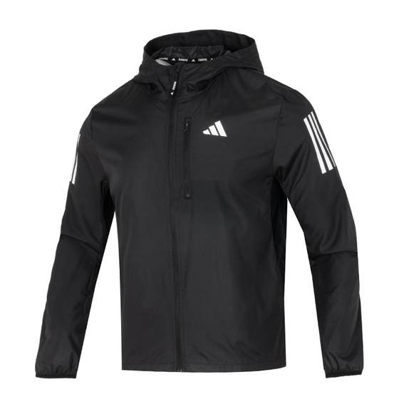 
Adidas black woven jacket men's 2025 new hooded sportswear casual windbreaker jacket IN1483